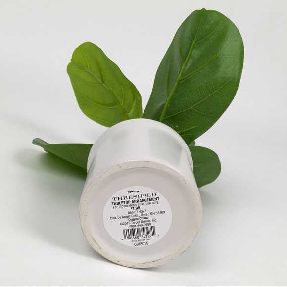 Artificial Fiddle-Leaf Fig In Ceramic Pot Lot of 4 - Picture 4 of 4